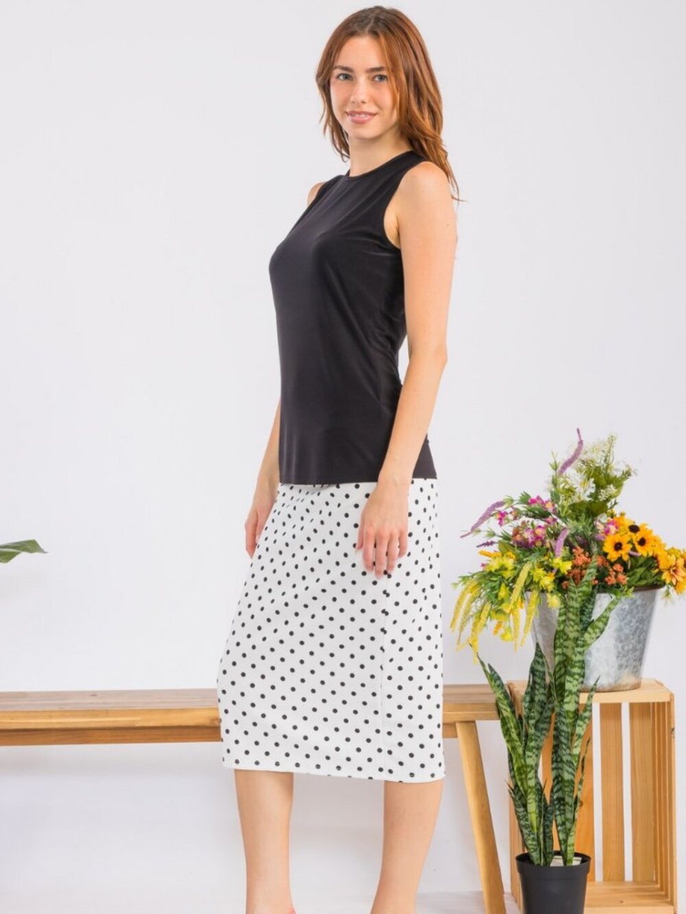NWT - Celeste Black Modest Layering Sleeveless Top - S-XL